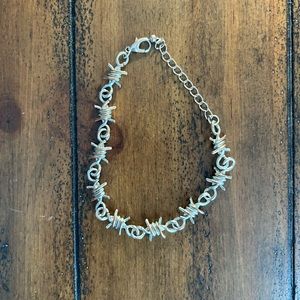 Silver Barbwire Bracelet